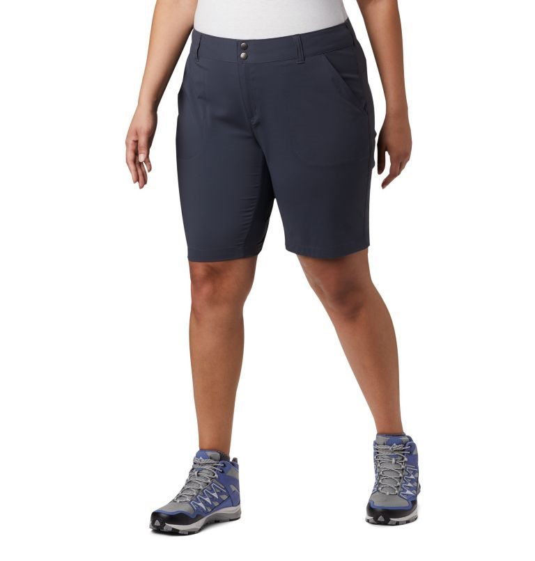 Women\'s Columbia Saturday Trail Long Shorts Navy | Plus Size CA-B130A